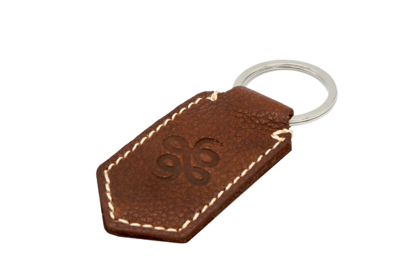 Buy Cognac Leather Keychain Motorcycle Online - Throttlesnake