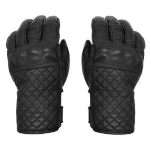 Black Leather Gloves † Mamba Negra - THROTTLESNAKE