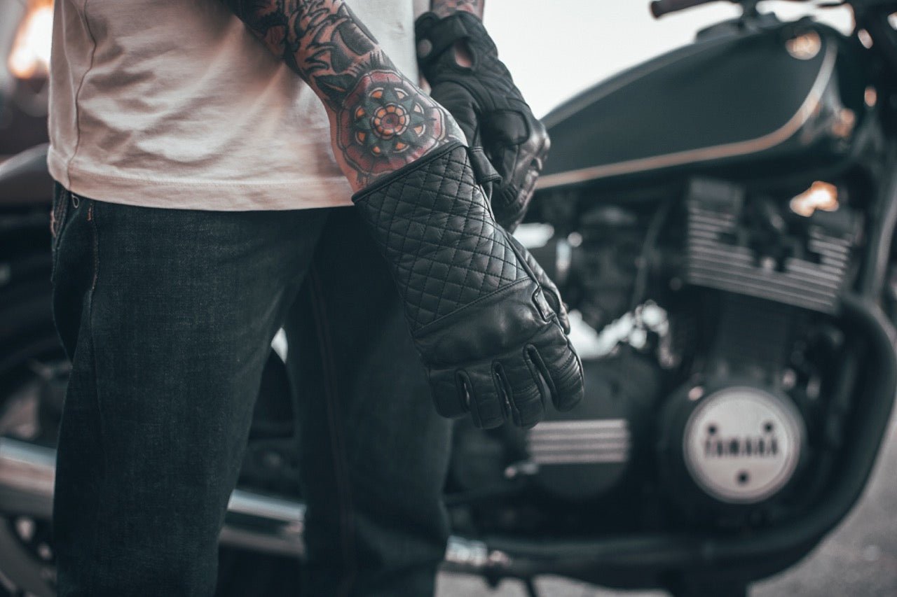 black snake handschuhe Buy Black Leather Motorcycle Gloves