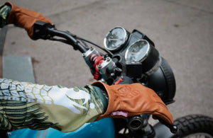 Cognac Buffalo Gloves † Road Roamer - THROTTLESNAKE