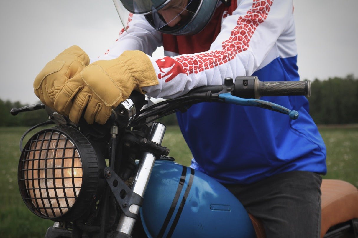 Mustard Racing Gloves † Pit Viper - THROTTLESNAKE